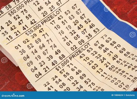 Vintage lottery ticket .
